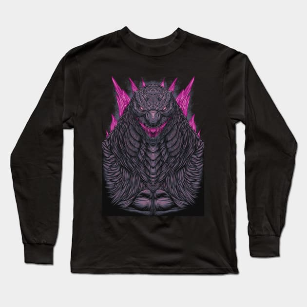 Godzilla Long Sleeve T-Shirt by xronal